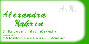 alexandra makrin business card